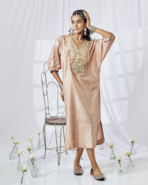 Silk Kaftan Long Shirt