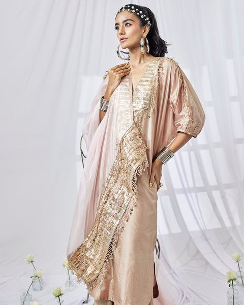 Silk Kaftan Long Shirt