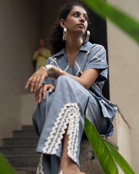 Deep Sea Tassel Pants