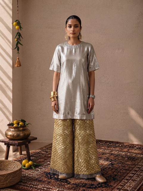 Leherein Pant Set with Nazuk Odhani