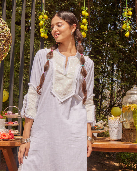 White Dazzle Kurta