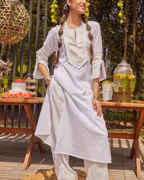 White Dazzle Kurta