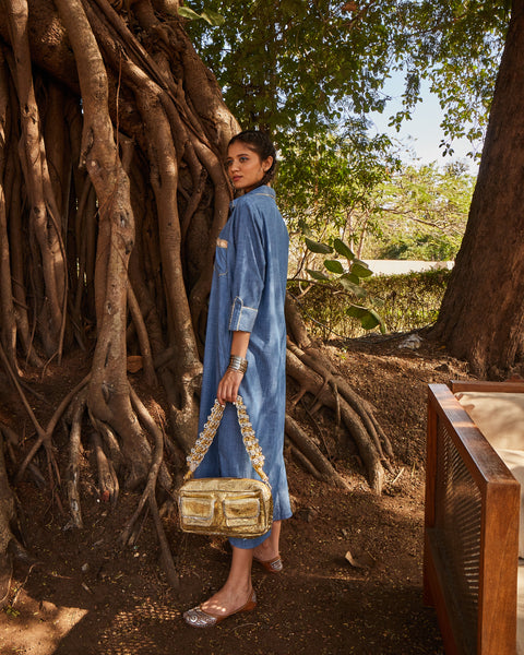 Gota Double Pocket Baguette Bag