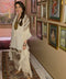 Plain Dobby Kurta with Beige Salwar Set