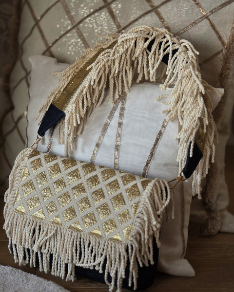 Gota Denim Baguette Bag