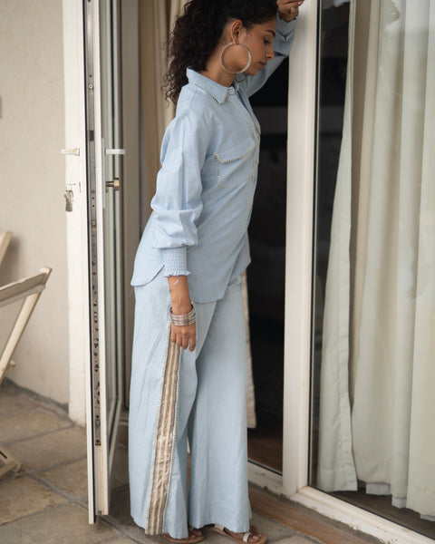 Ice Side Stripped Pants