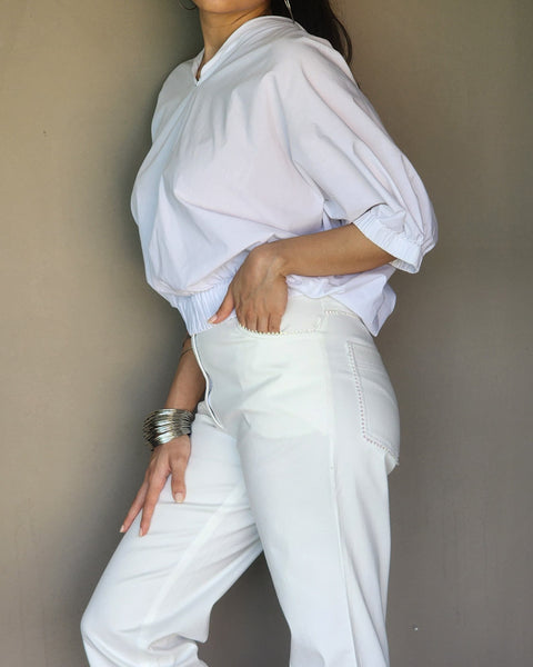 White Gota Pocket Jeans