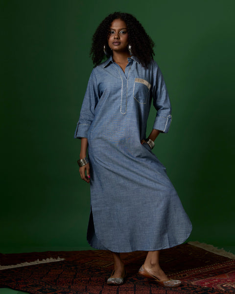 Deep Sea Shirt Dress
