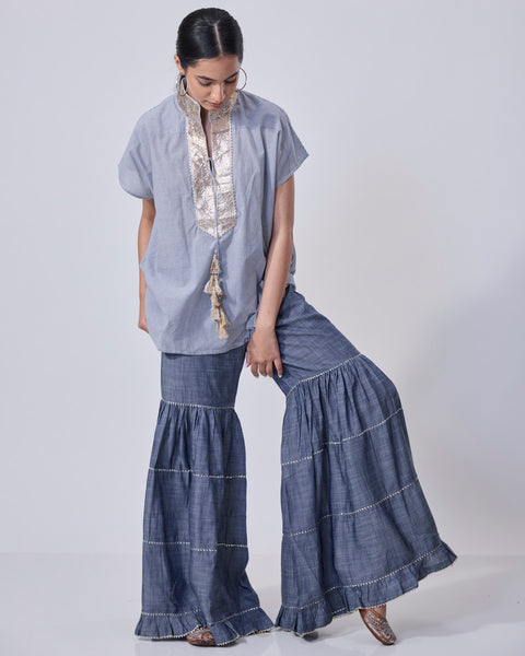 Stripe Sharara Set