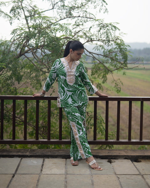 Tropical Pants Set