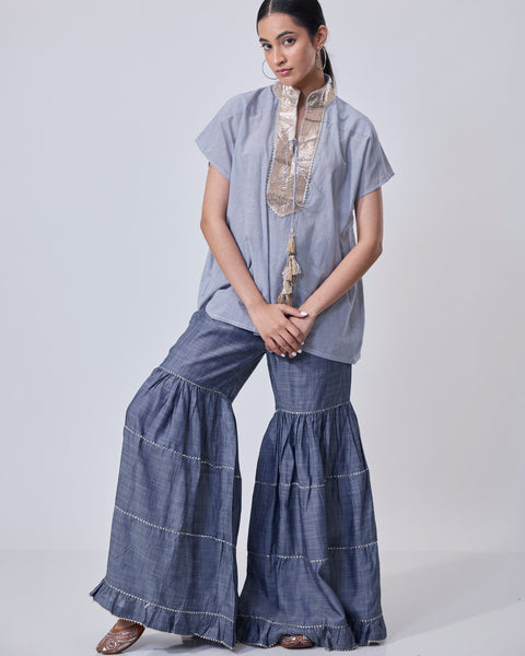 Stripe Sharara Set