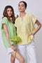 Checks Shoulder Stripe Top