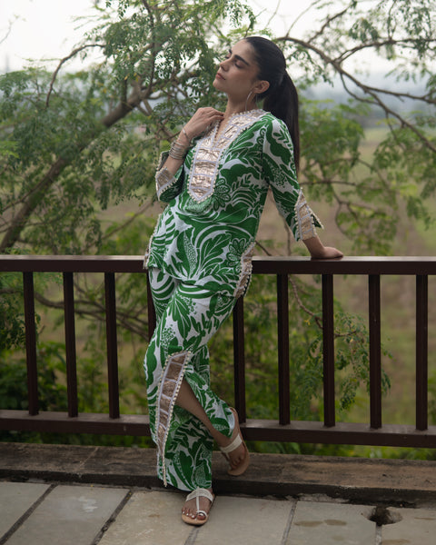 Tropical Pants Set