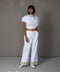White Rosetta Crop Top