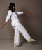 White Silver Rosetta Pant