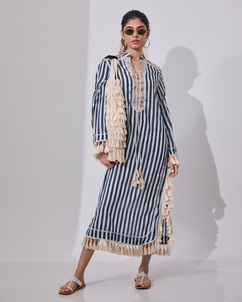 Holiday Kaftan Grey Zigg Zagg