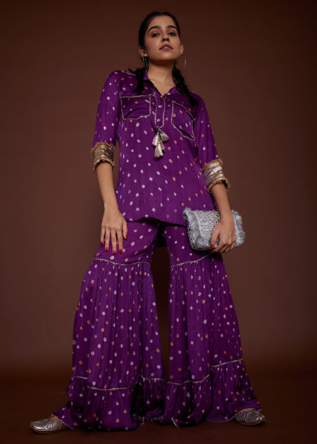 Love Bandhani Sharara Set