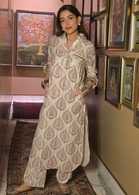 Fez Sunday Morning Kurta and Kinkri Pant Set