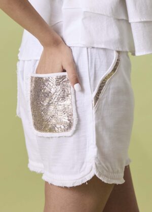 White Gota Shorts