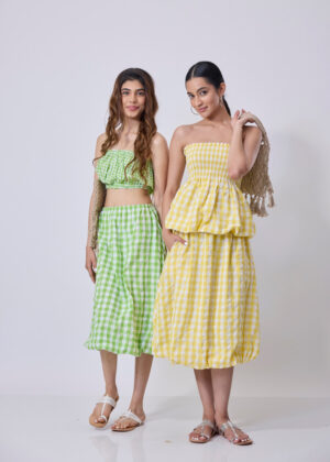 Checks Bubble Tube Top