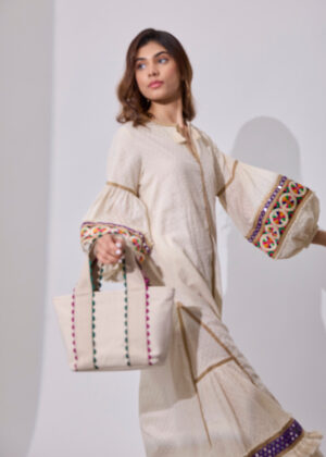 White Jute Tote