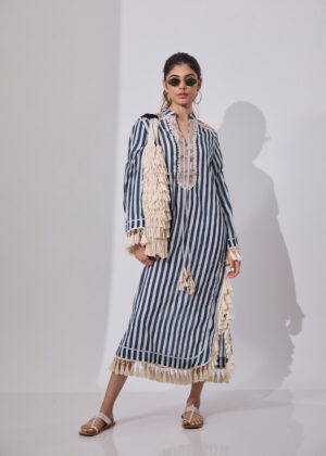 Holiday Kaftan Blue Stripe