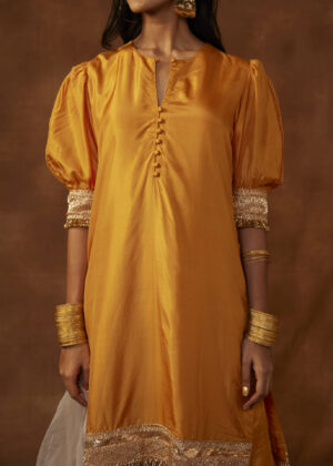Tangerine Kurta Pant Set