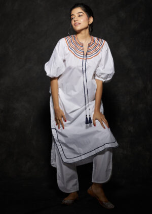 Summer White RicRac Casablanca Dress